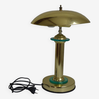 Lampe champignon en métal doré