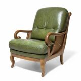 Mid-century lounge armchair, cane sides, 1960s
