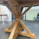 Table ronde acier artisanal