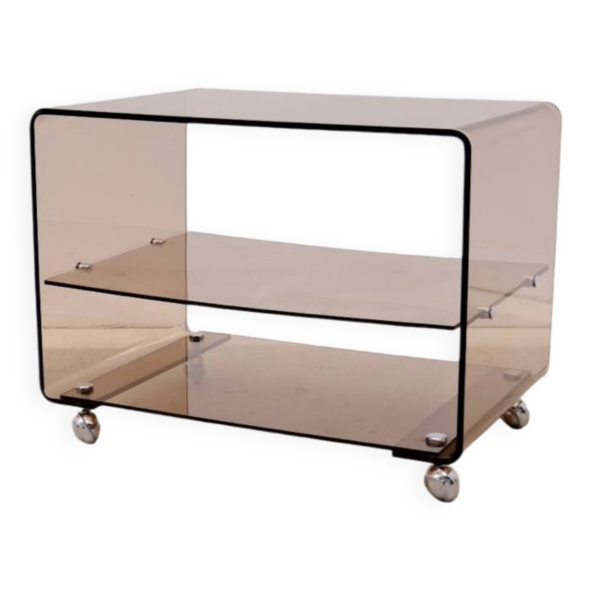Table d’appoint de michel dumas pour roche bobois en plexiglas, 1970