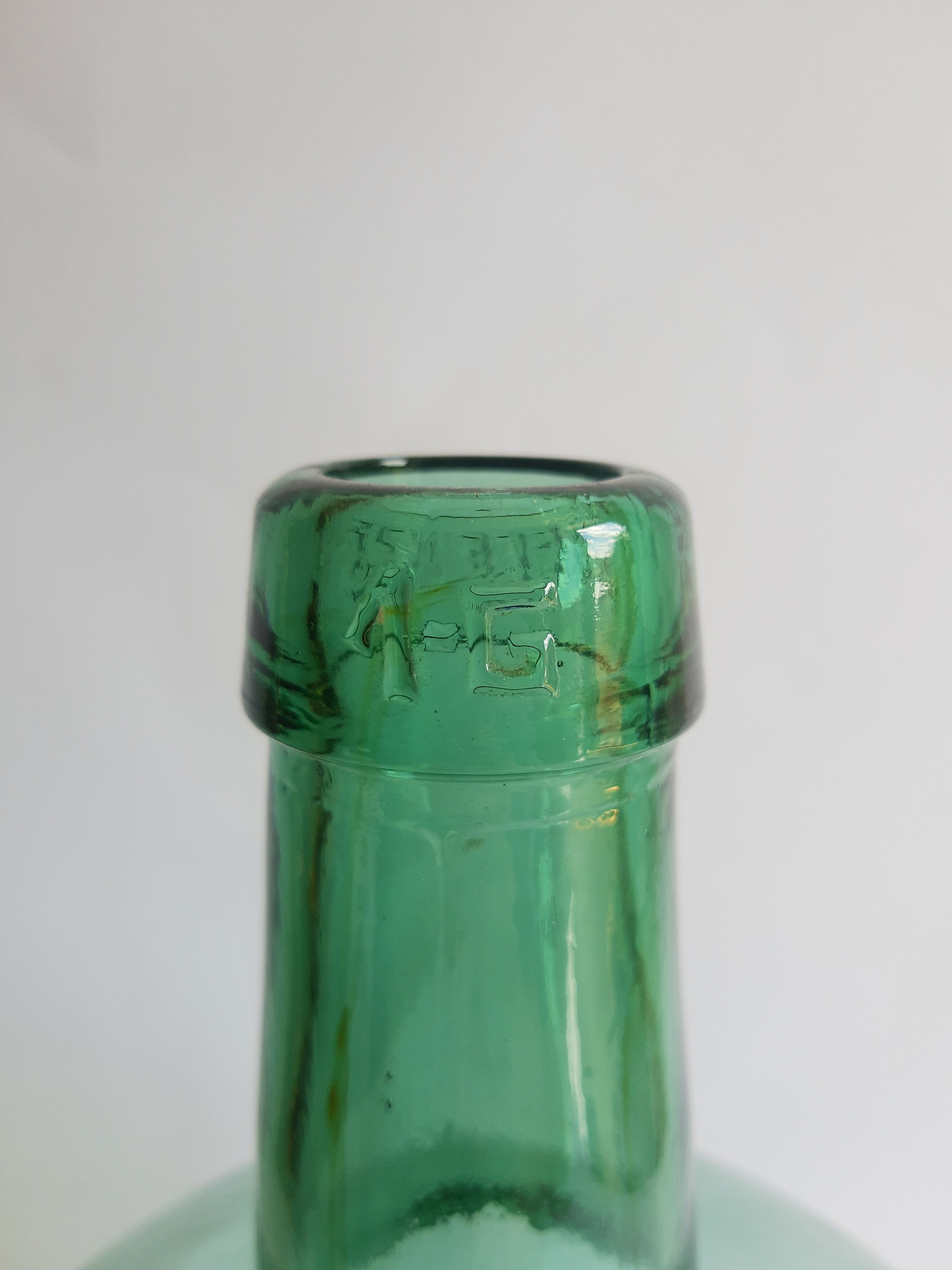 Vintage Ayelense Green Glass Demijohn