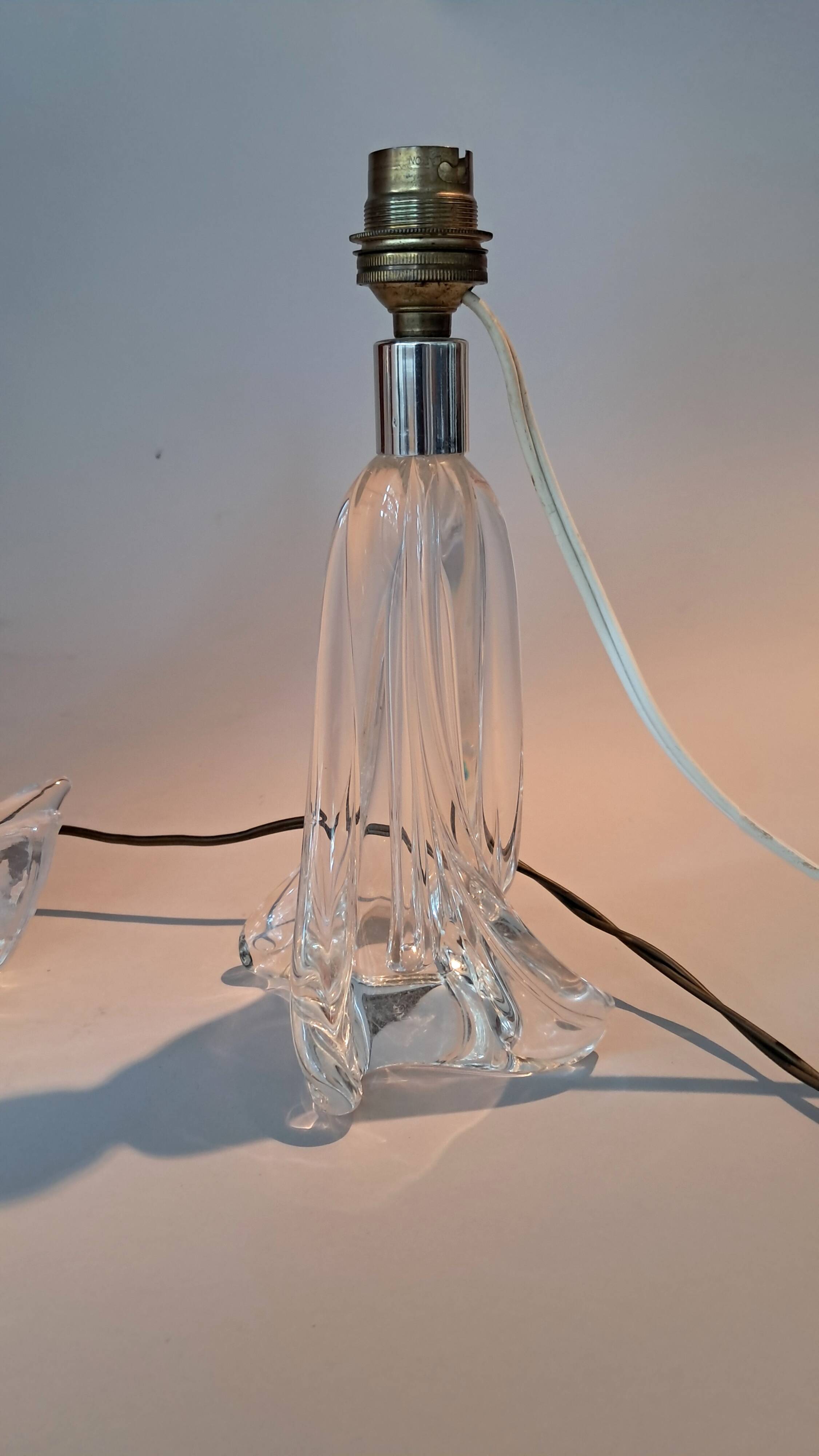 Pair of crystal lamps, France 1940/1950.
