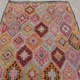Large Kilim Rug, Vintage Rug, Home Decor rug, Turkish Kilim