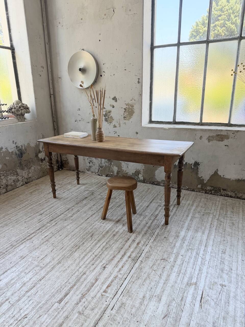 Table de ferme, bistrot en hêtre 1900