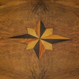 Oval Tea Table in Walnut and Veneer, 1870