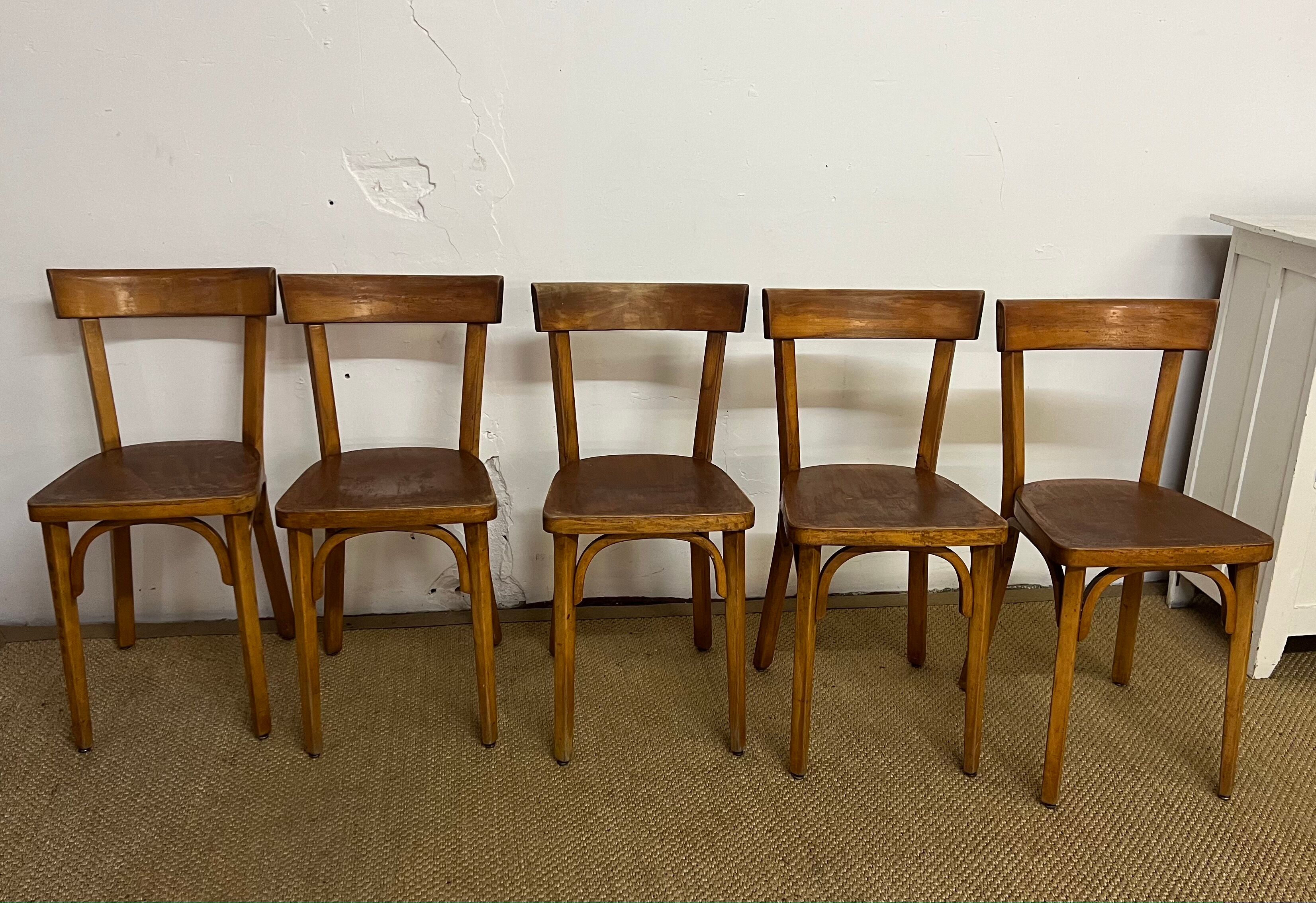5 Baumann bistro chairs