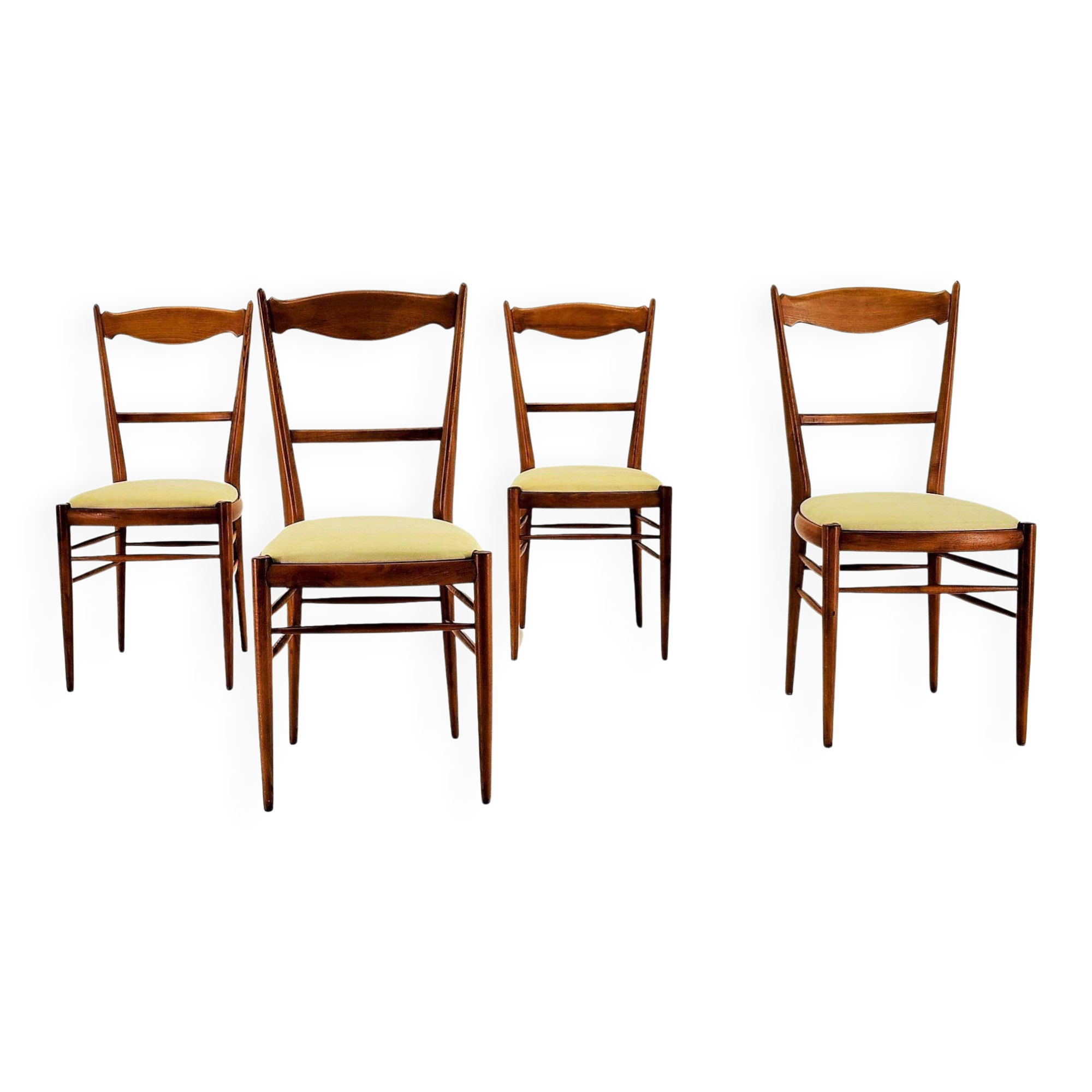 1970s set of 4 dining chairs by Drevotvar, Czechoslovakia