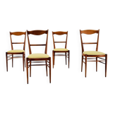 1970s set of 4 dining chairs by Drevotvar, Czechoslovakia
