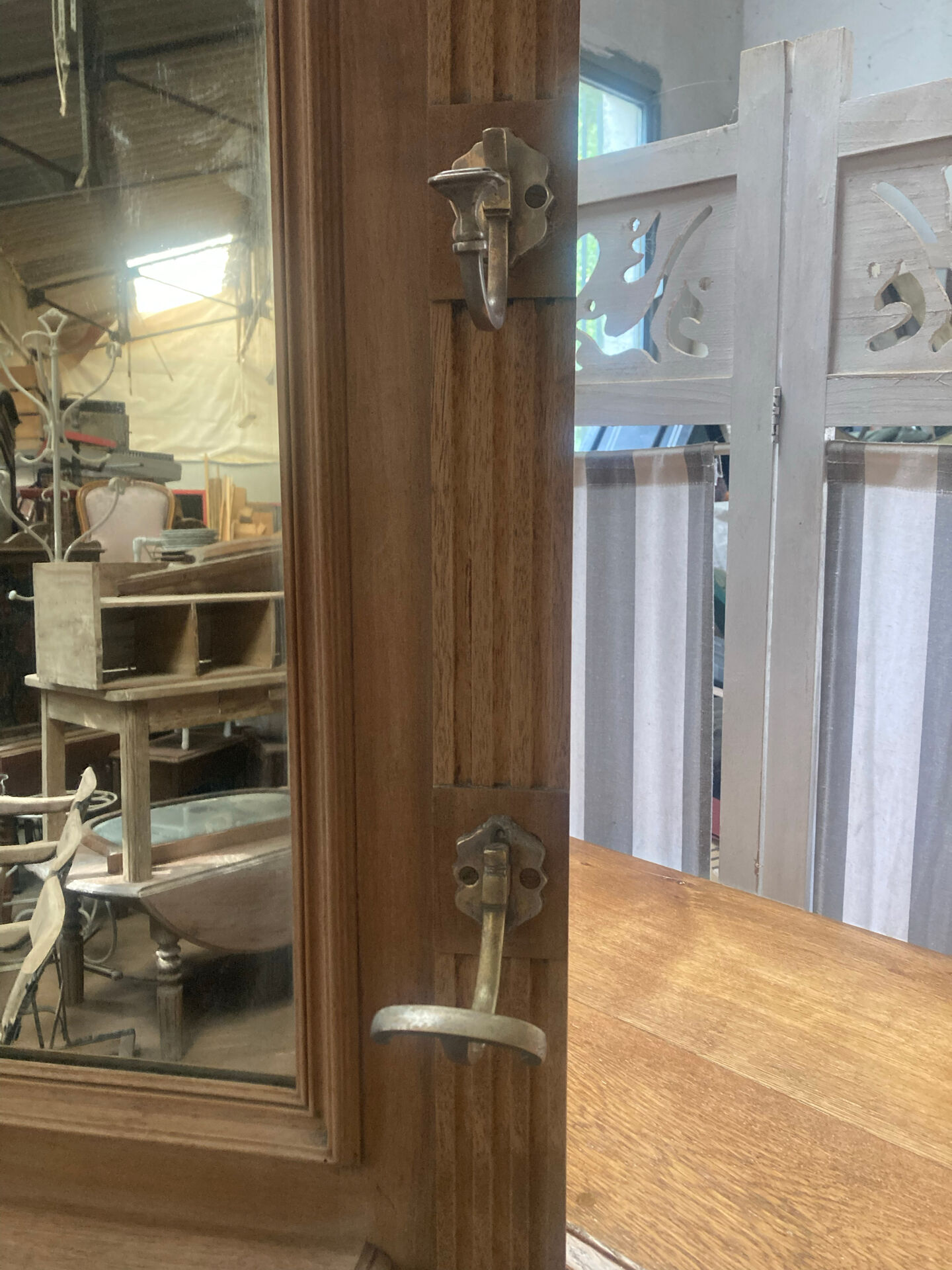 Coat rack wardrobe in wood, Napoleon III style.