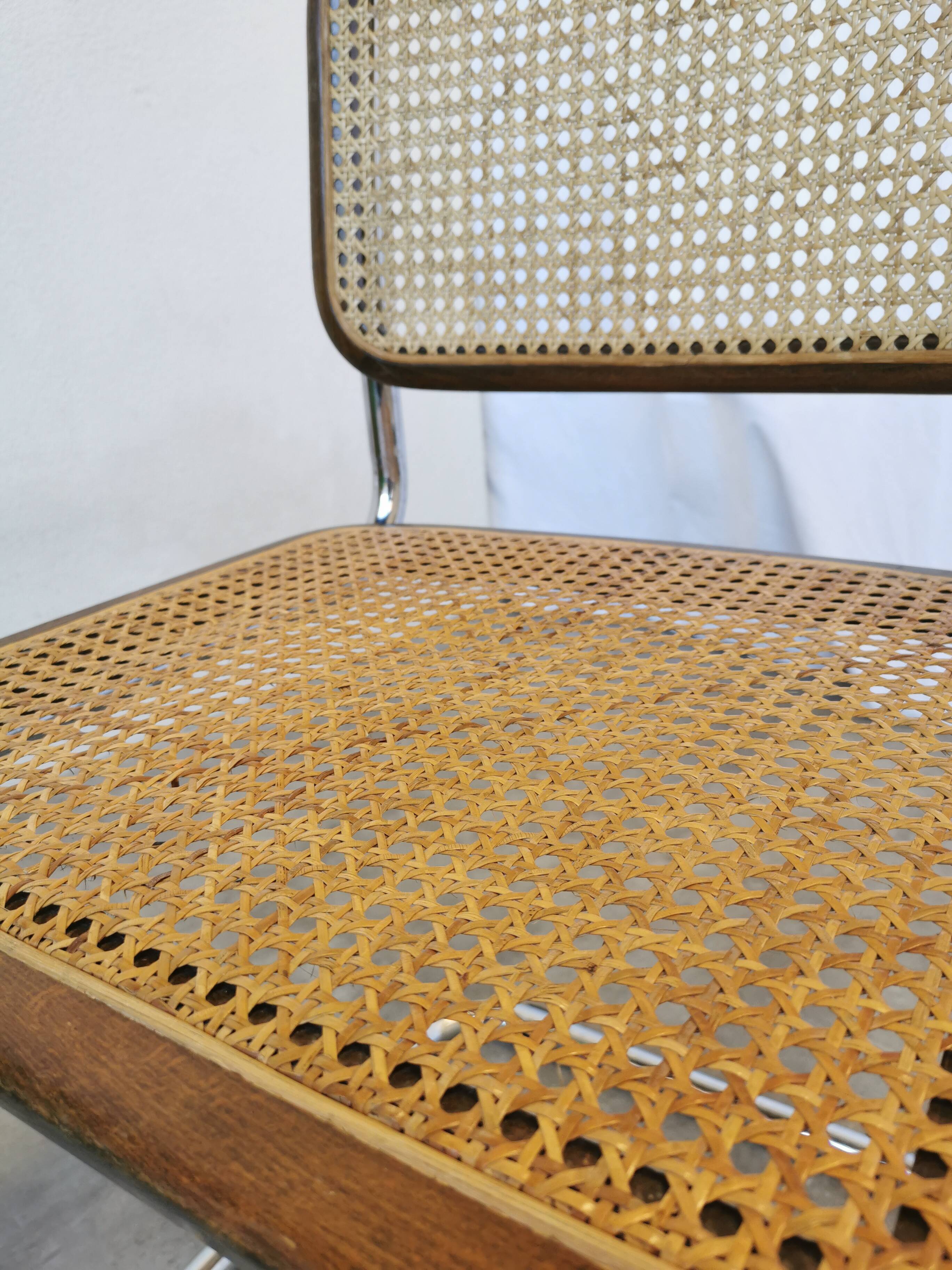 Vintage Cesca Cane Chair: 1970s Italian Mid-Century Modern Dining Office Ch