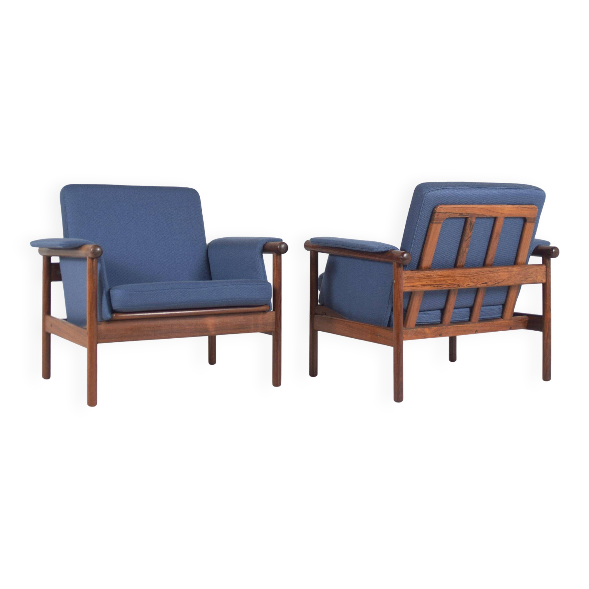 Ensemble rare de chaises Wiki danoises par Illum Wikkelso pour Koefoeds Mobelfabrik.
