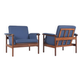 Ensemble rare de chaises Wiki danoises par Illum Wikkelso pour Koefoeds Mobelfabrik.