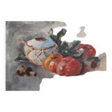 French vintage still life, oil on canvas