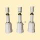 Vintage Søholm Table Lamps White/Gold | SOHOLM Denmark Ceramic Table Lamp | Retro Danish Design