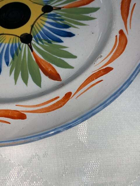 Hand-painted earthenware plate