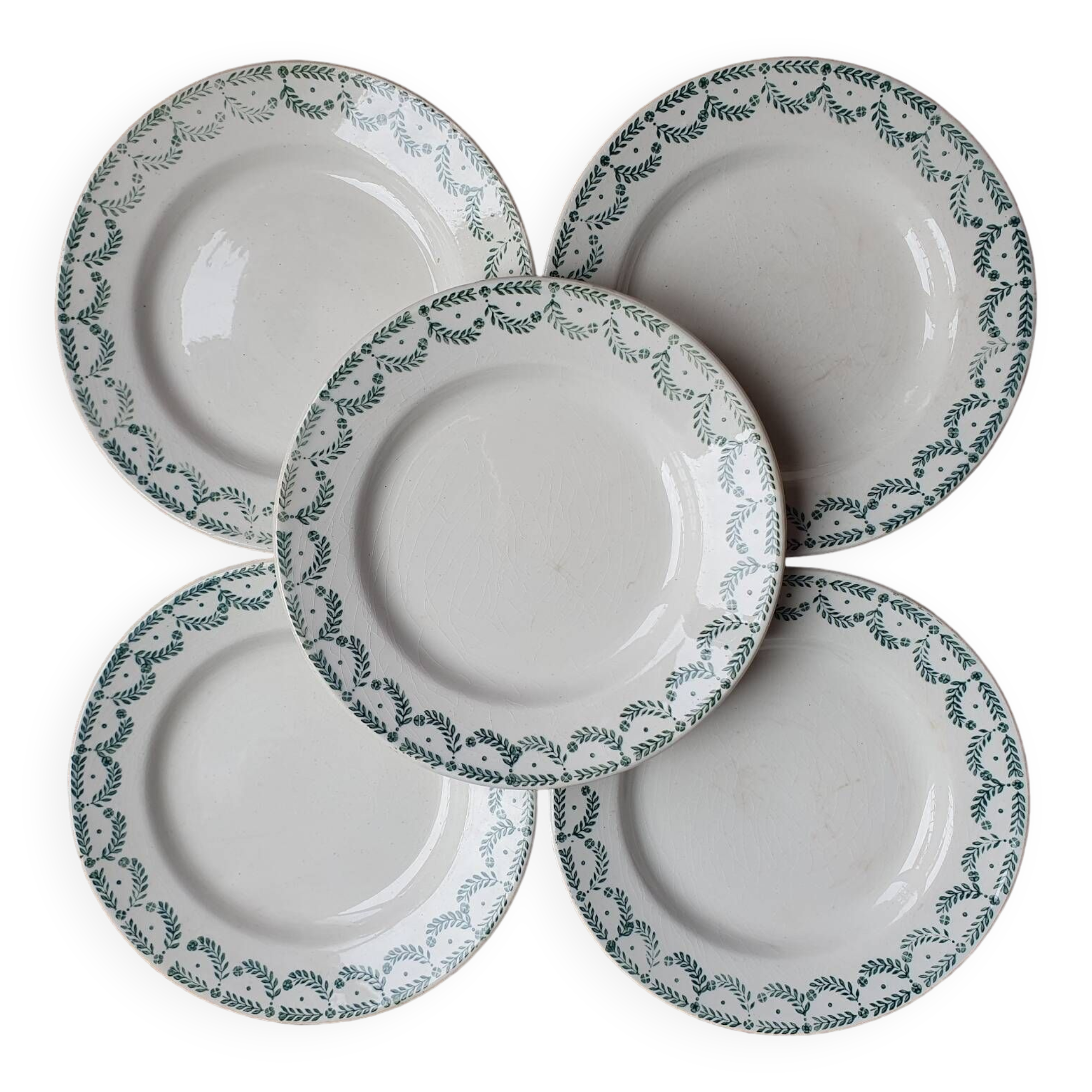 5 Terre de fer dessert plates