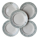 5 Terre de fer dessert plates