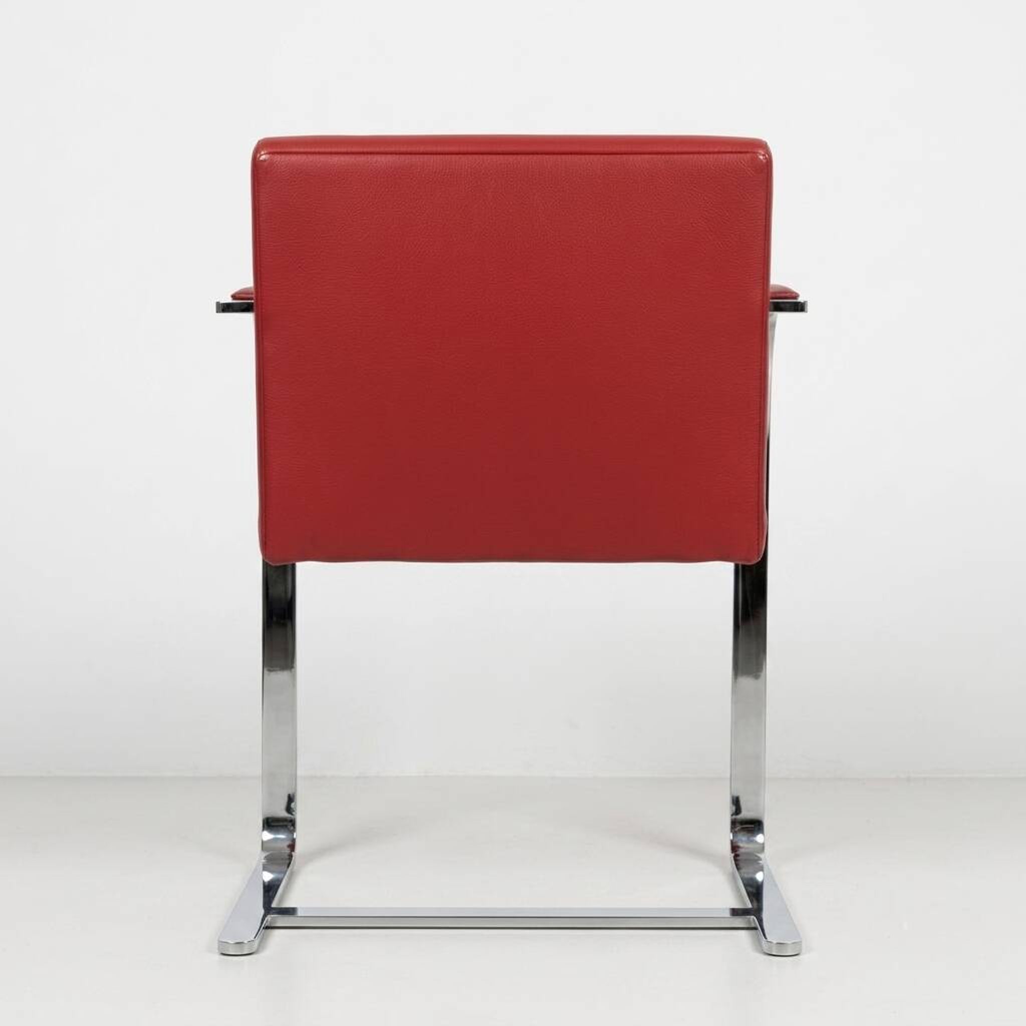 Red modernist BRNO armchair attributed to Ludwig Mies van der Rohe - Knoll International