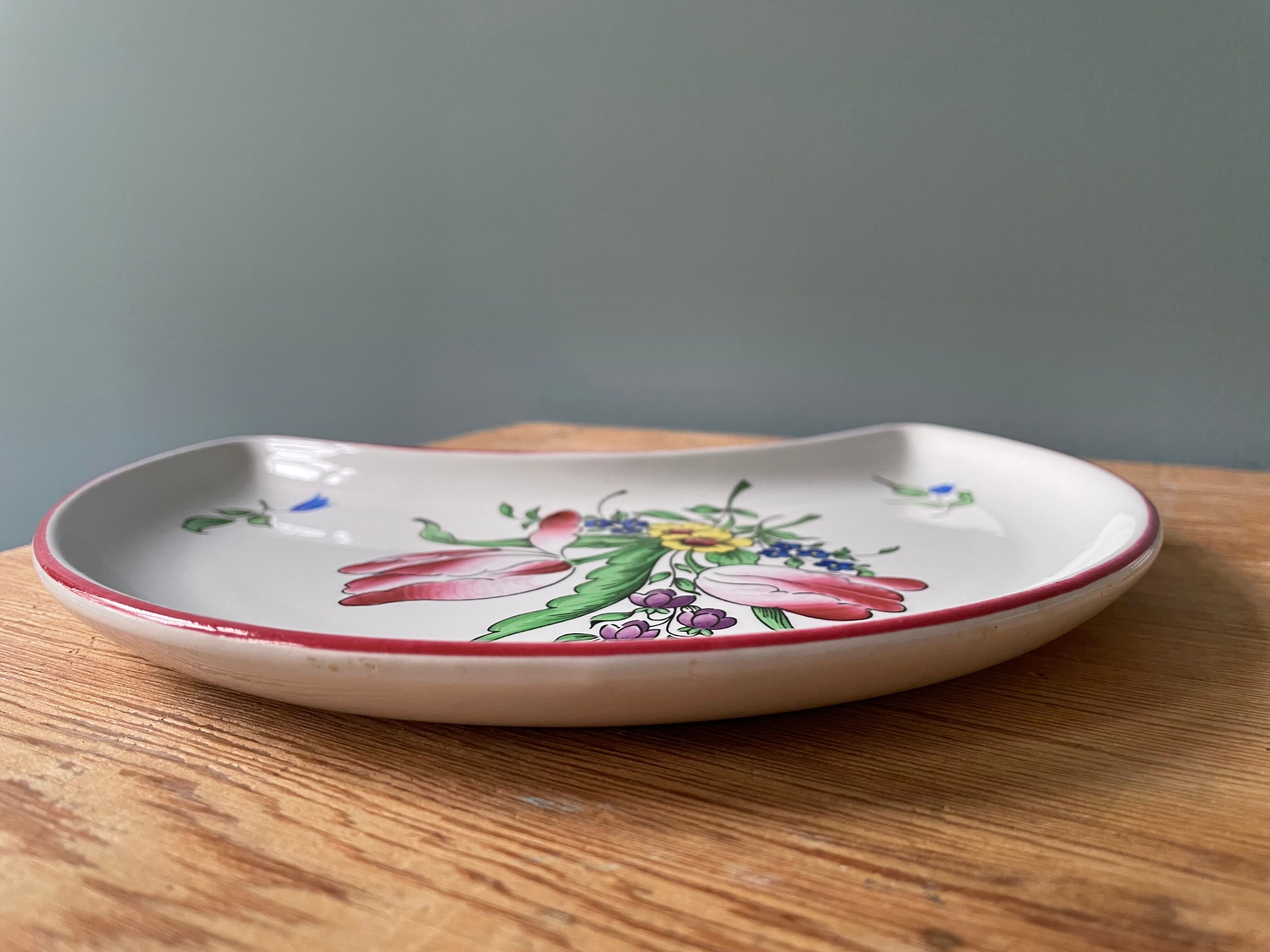 4 vintage half-moon cups in Lunéville earthenware