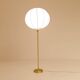 Large brass table lamp by Aage Petersen, for Le Klint, Denmark, 1970s.