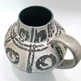 Beautiful vase Carstens 1960's Fat washes abstract décorby Heinz Siery