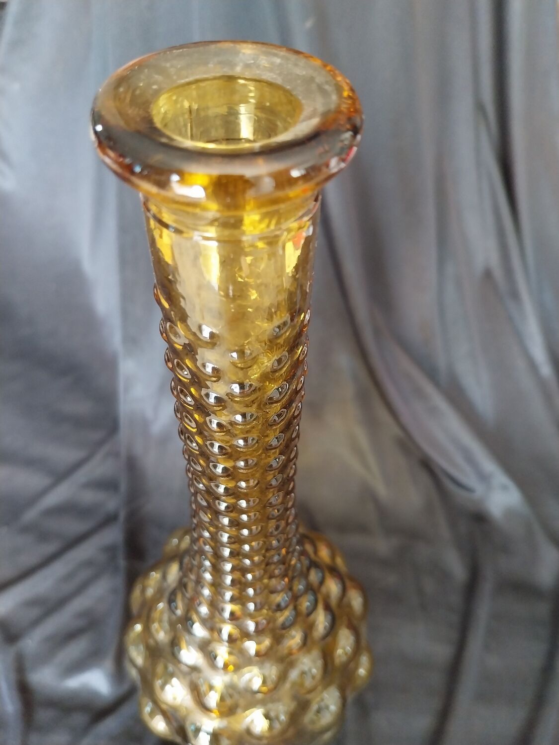 Yellow Empoli glass decanter