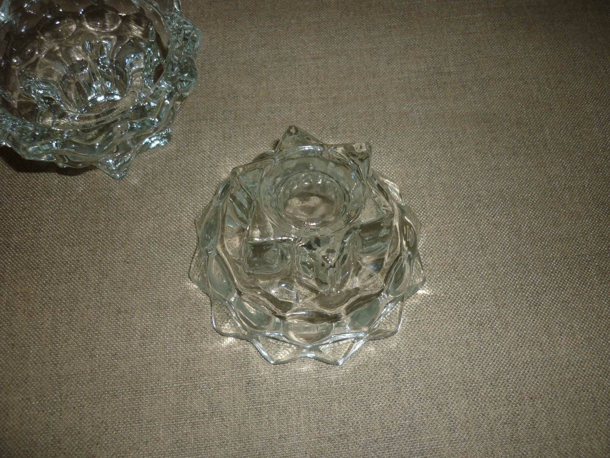Paire de 2 bougeoirs en cristal