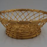 Vintage braided metal wire basket