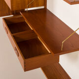 Preben Sorensen shelving unit with vinyl records cabinet for PS System, Randers, Denmark 1960s