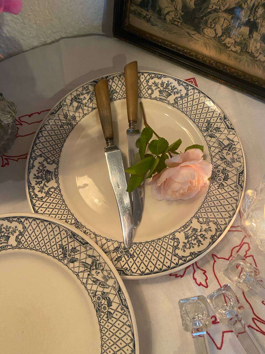 Set of 2 Mason's ironstone dinner plates