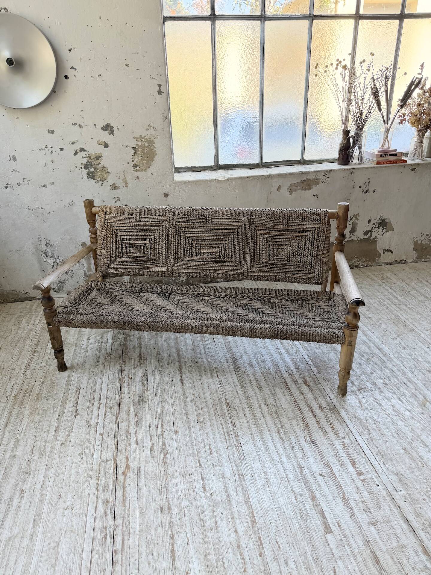 Audoux and Minet cord bench
