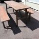 Table + 2 brewery benches - old brewery L.F. Haag Ingwiller prey