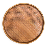 Old vintage braided wicker sieve