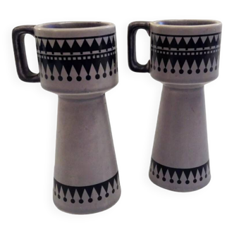 Pair of Scandinavian-style candlesticks