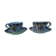Deux tasses en faïence "Rouen"