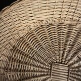 Vintage wicker round basket