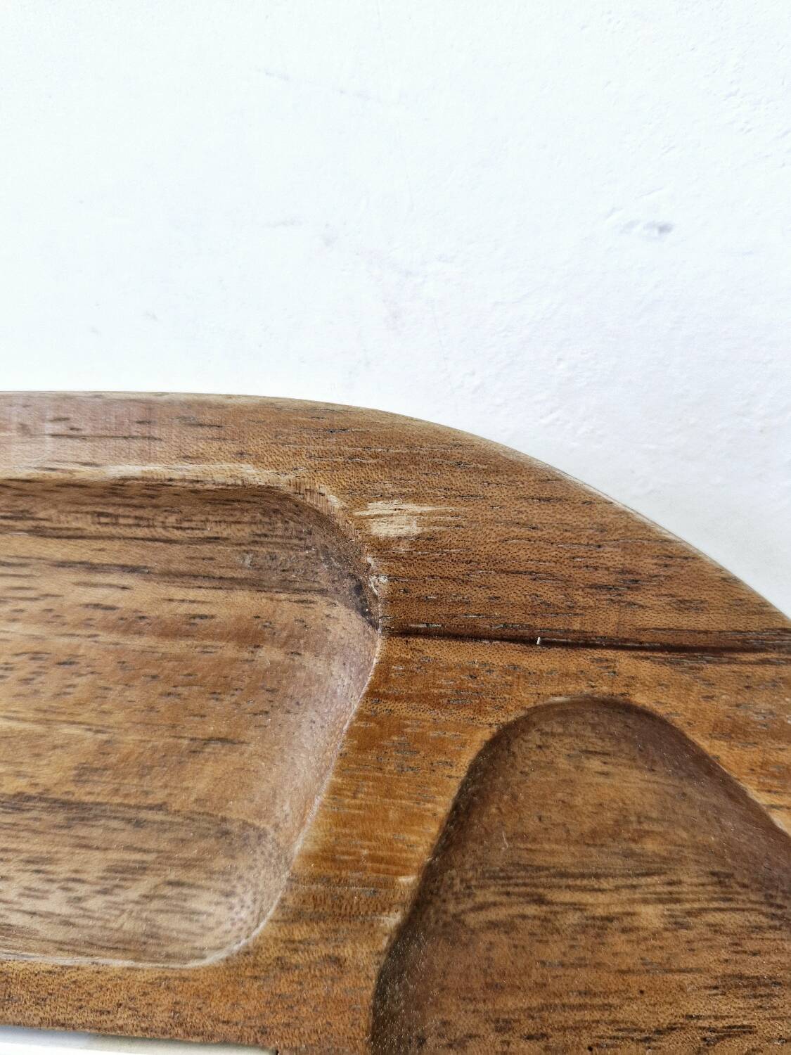 Plateau Compartimenté Vintage Bois Céramique