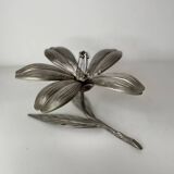 Silver pewter flower ashtray