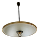 Glass and brass pendant light in the style of Pietro Chiesa, Italy 1970s
