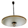 Glass and brass pendant light in the style of Pietro Chiesa, Italy 1970s