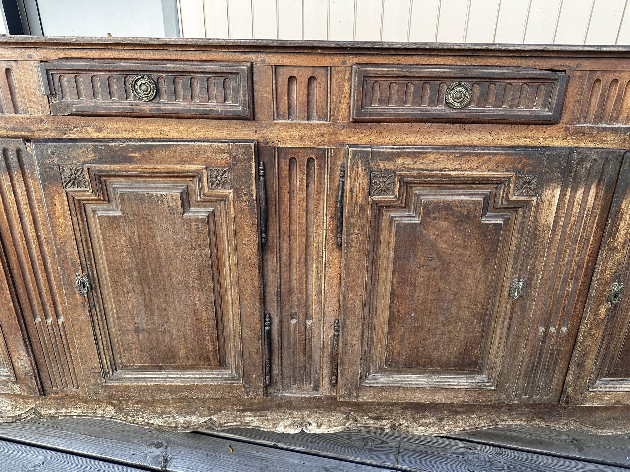 Eighteenth-century walnut enfilade