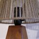 Lampe scandinave en bois et corde 1960