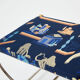 Brass jacquard steel curule bench from Maison Jansen circa 1960