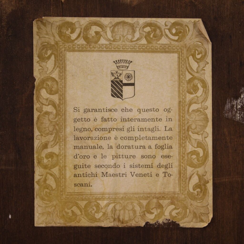 Venetian trumeau in lacquered and painted wood from 20th century