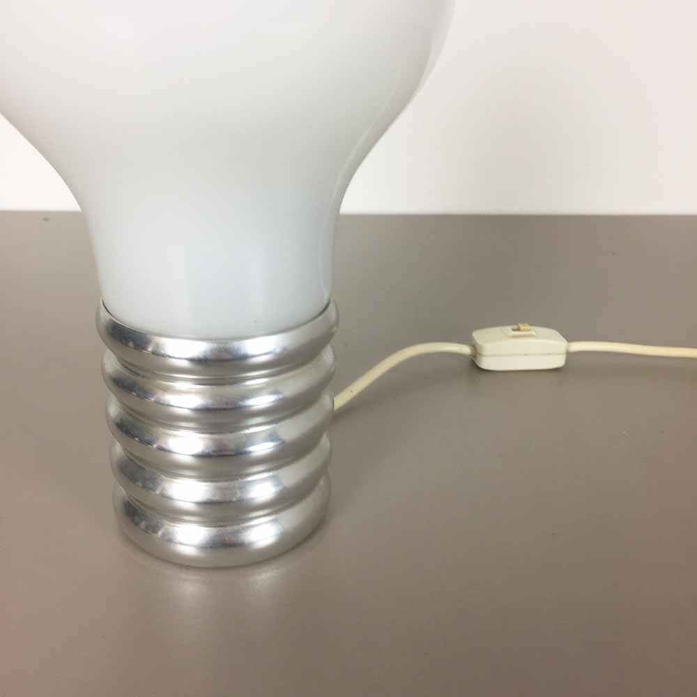 Original 60s glass Mushroon desk light by HONSEL, Germany | midcentury modern. table lamp