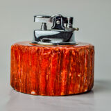 Red alabaster lighter by Romano Bianchi, Italy, 1970