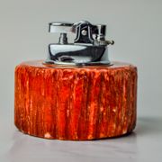 Red alabaster lighter by Romano Bianchi, Italy, 1970