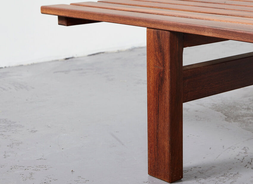 Mahogany slat bench 1960