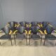 Vintage leather armchairs by Arrben Italy, 1980s - set of 8