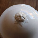 Antique white soup tureen in ironstone – Sarreguemines